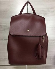 Молодежный сумка-рюкзак Сердце бордового цвета (Арт. 44607) | 1 шт.