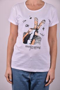 Футболка женская с рисунком "Cotton" (Арт. AR042/11) | 4 шт.