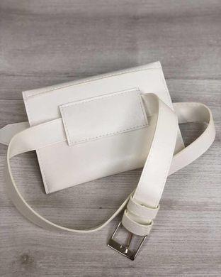 Жіноча сумка на пояс білого кольору (Арт. 99102) | 1 шт.