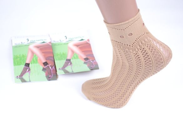 Шкарпетки жіночі капронові "Ажурні" (TK431/BG) | 12 пар