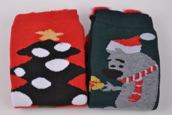 Шкарпетки Жіночі Махрові "Merry Christmas" у подарунковій упаковці (Aрт. Y105/8) | 1 компл.