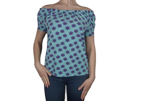 Жіноча блузка з коротким рукавом і складанням (AT512/7) | 3 шт.