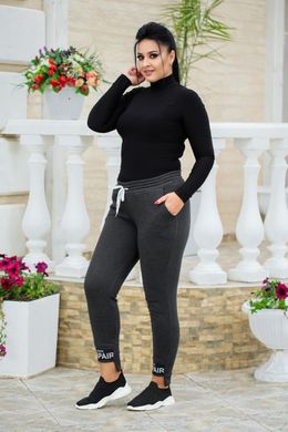 Спортивні штани жіночі на флісі (Арт. KL374/N/Graphite)