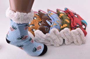 Носки женские на МЕХУ "Корона" ШЕРСТЬ (Арт. LKB201-2) | 6 пар