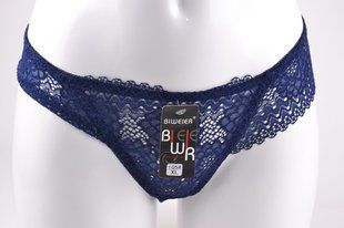 Трусики-стринги женские "Кружево" (Арт. VS105/Blue) | 6 шт.