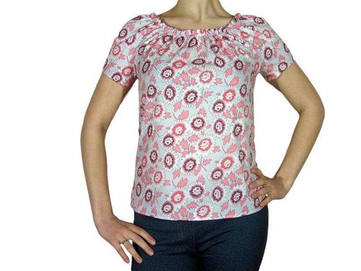 Женская блузка с коротким рукавом и сборкой (AT512/6) | 3 шт.