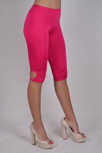 Капри женские однотонные "Viscose" (AT309/Pink) | 3 пары