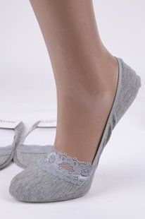 Жіночі сліди Х/Б-Мереживо (C12-3/Gray) | 12 пар