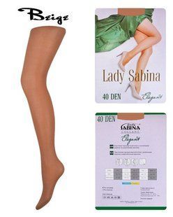 Колготки Lady Sabina 40 den Elegant Beige р.5 (LS40El) | 5 штук.