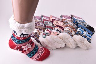 Носки женские на МЕХУ "Корона" ШЕРСТЬ (Арт. LKB200-33) | 6 пар
