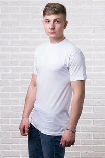 Футболка мужская однотонная (Арт. SK0080/White/3XL) | 3 шт.
