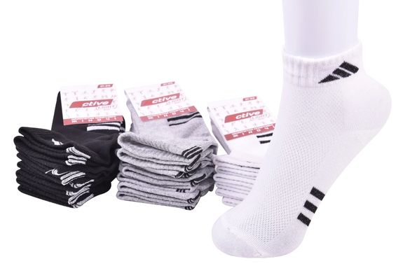 Шкарпетки жіночі "SPORT" ХЛОПОК Сітка (Арт. ME3140/21-23) | 12 пар