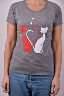 Футболка женская с рисунком "Cotton" (Арт. AR041/3) | 4 шт.