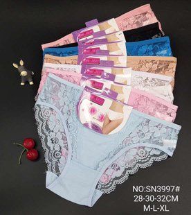 Трусы женские "AURA" кружево (Арт. SN3997) | 12 шт.