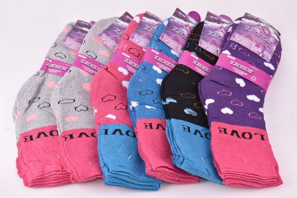 Шкарпетки жіночі з малюнком МАХРА бавовна (Арт. YD212) | 12 пар