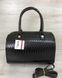 Женская сумка Маленький Саквояж черного цвета со вставкой черный крокодил (Арт. 32004) | 1 шт.