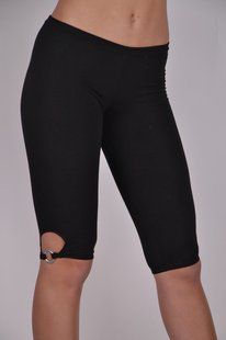 Капри женские однотонные "Viscose" (AT309/Black) | 3 пары