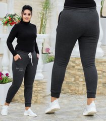 Спортивные штаны женские на флисе (Арт. KL377/N/Graphite)