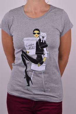 Жіноча футболка з малюнком "Cotton" (Арт. WJ06/1) | 4 шт.