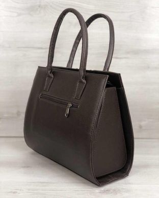 Жіноча сумка Бочонок коричневого кольору зі вставкою Барбері (Арт. 31623) | 1 шт.