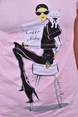 Жіноча футболка з малюнком "Cotton" (Арт. WJ06/2) | 4 шт.