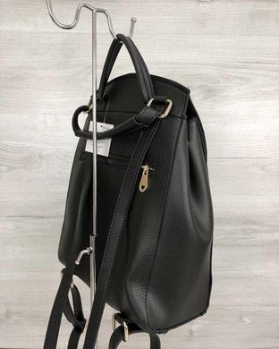 Молодежный сумка-рюкзак Сердце черного цвета (Арт. 44604) | 1 шт.