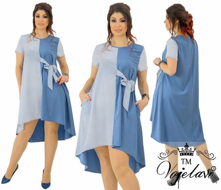 Женское платье "Нарядное" (Арт. KL161/Blue-White)
