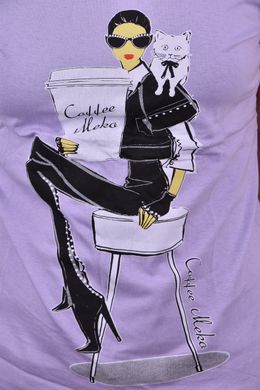 Жіноча футболка з малюнком "Cotton" (Арт. WJ06/3) | 4 шт.