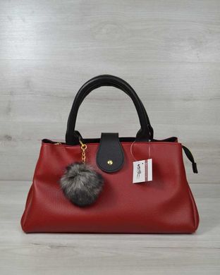 Молодіжна сумка "Альба" червона з чорним (Арт. 54805) | 1 шт.