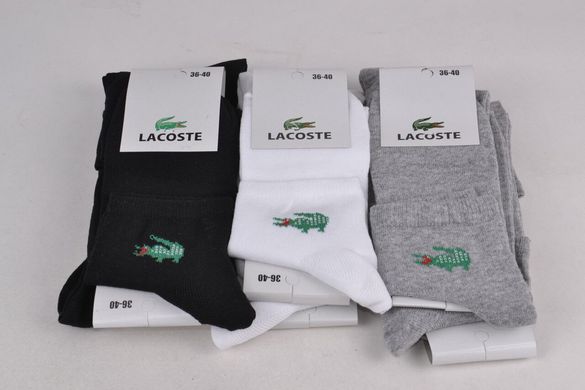 Женские носки "Lacoste" Cotton (Арт. Y512/1) | 12 пар