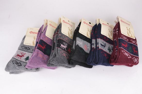 Шкарпетки жіночі "Фенна" Шерсть Ангора (Арт. FEB2202-1) | 12 пар