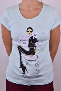 Жіноча футболка з малюнком "Cotton" (Арт. WJ06/4) | 4 шт.