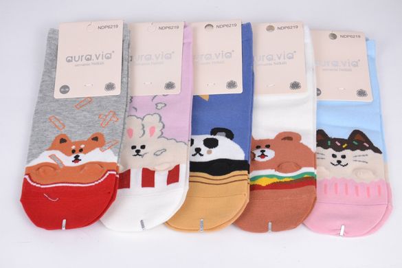 Жіночі шкарпетки з малюнком "AURA" Cotton (Арт. NDP6219/35-38) | 5 пар