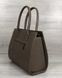 Жіноча сумка Бочонок кавового кольору зі вставкою кавова рептилія (нікель) (Арт. 31615) | 1 шт.