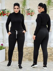 Спортивные штаны женские на флисе (Арт. KL378/N/Black)