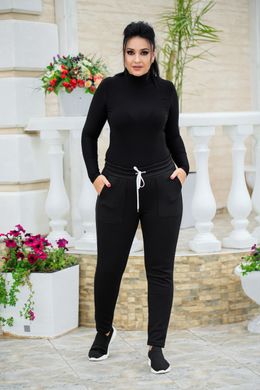 Спортивные штаны женские на флисе (Арт. KL378/N/Black)
