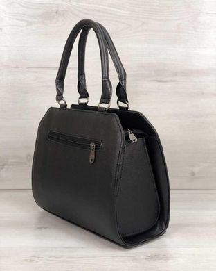 Женская сумка Конверт черного цвета со вставкой черный лаковый крокодил (Арт. 31817) | 1 шт.