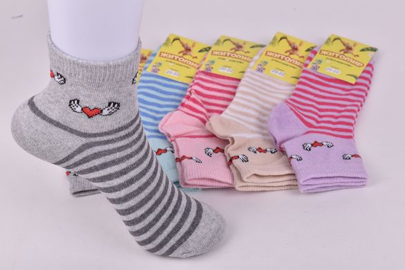 Шкарпетки дитячі на дівчинку "Житомир" бавовна (Арт. OAM390/20-22) | 12 пар