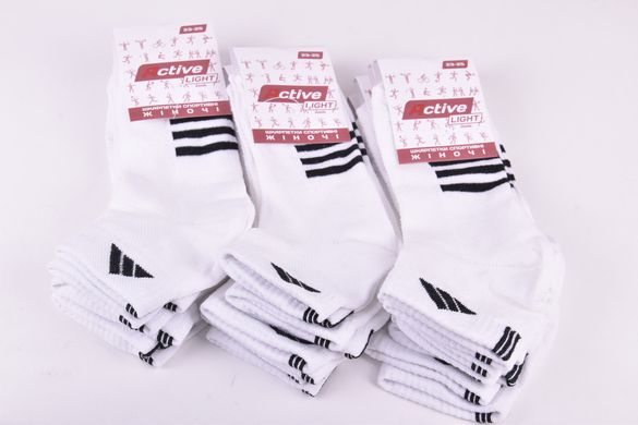Шкарпетки жіночі "SPORT" ХЛОПОК Сітка (Арт. ME3140/23-25/W) | 12 пар