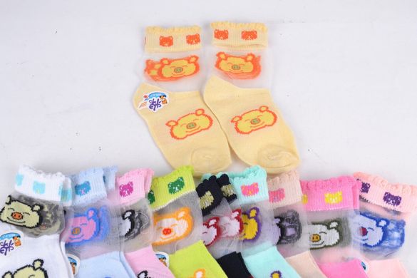 Дитячі шкарпетки на дівчинку з сіткою (Арт. D236) | 12 пар