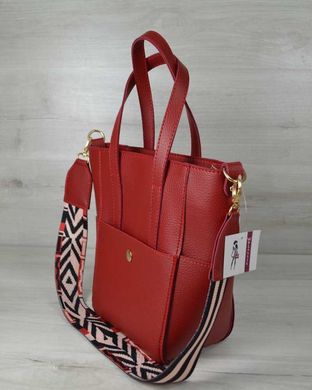 Молодіжна жіноча сумка Мілана з Яскравим ременем червоного кольору (Арт. 54902) | 1 шт.