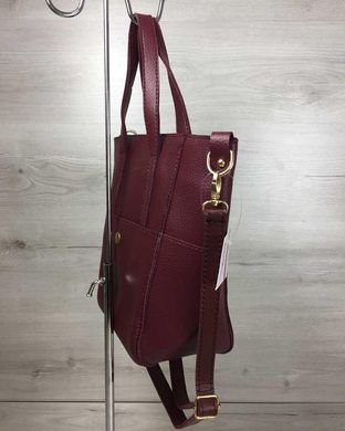 Молодіжна жіноча сумка Мілана з класичним ременем бордового кольору (Арт. 54927) | 1 шт.