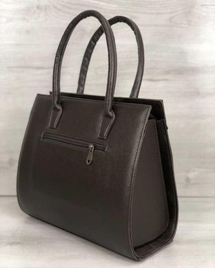 Жіноча сумка Бочонок коричневого кольору зі рудий крокодил (Арт. 31625) | 1 шт.