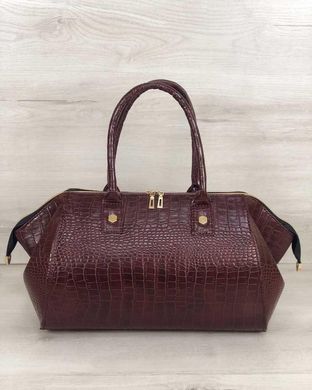 Классическая женская сумка Оливия бордовый крокодил (Арт. 31910) | 1 шт.