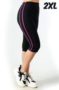 Бриджи хлопковые с цветной полоской (Арт. SK75/2XL/PURPLE) | 2 шт.
