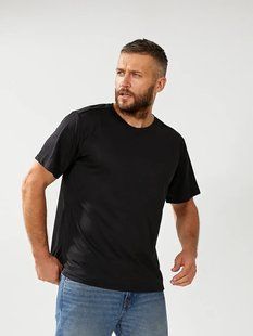 Футболка чоловіча однотонна CoolMax (Арт. SK002/Black/2XL) | 1 шт.