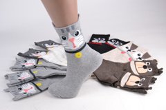 Жіночі Бавовняні шкарпетки "Звірятка" (Арт. TK6181) | 12 пар