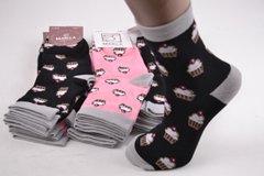 Шкарпетки жіночі з малюнком ХЛОПОК (Арт. ME42106) | 12 пар
