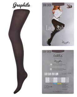 Колготки Lady Sabina 100 den 3D Microfibra Grafite р.2 (Арт.LS100/3D) | 5 шт.