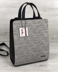 Молодіжний каркасний сумка-рюкзак чорного кольору зі вставкою сірий (Арт. 44803) | 1 шт.